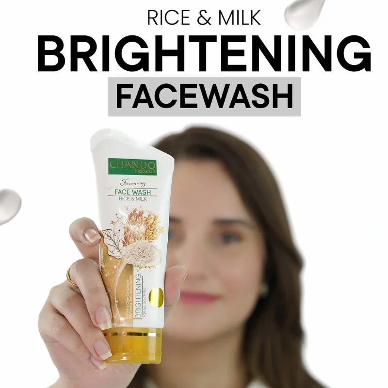 Face Wash | Chando Rice & Milk Brightening Face Wash 1ml Gentle Cleanser for Radiant Glowing Skin