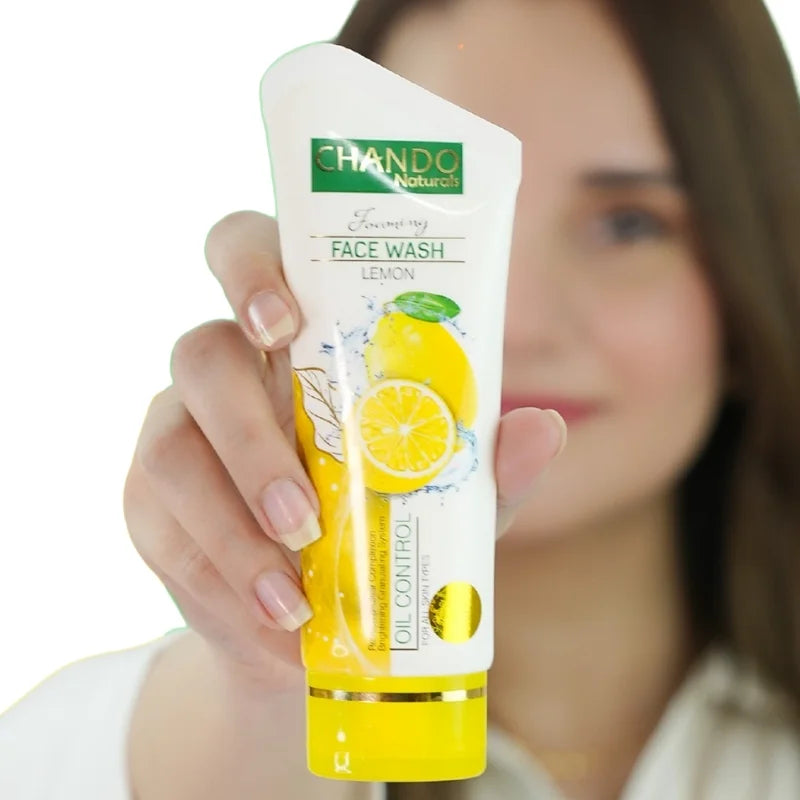 Face Wash | Chando Naturals Lemon Oil Control Face Wash 1ml Gentle Cleanser for Oily and Combination Skin