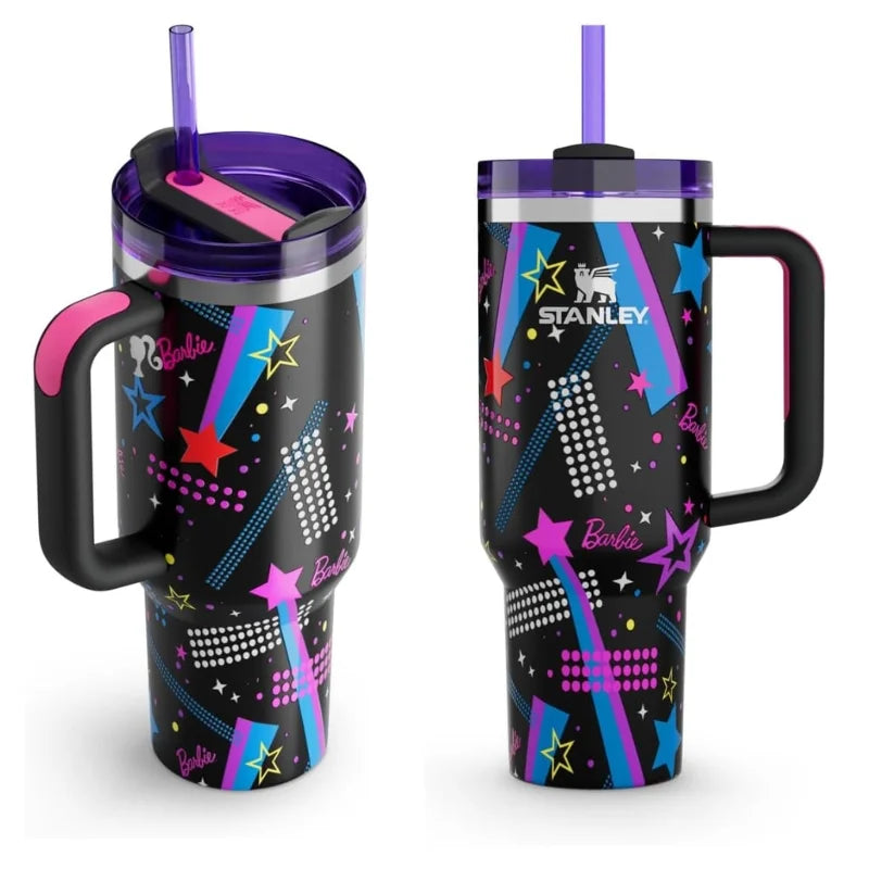 Black Stylish Stanley Barbie Tumbler H2. Tumbler 1.18L Limited Edition Double Wall Vacuum Insulated