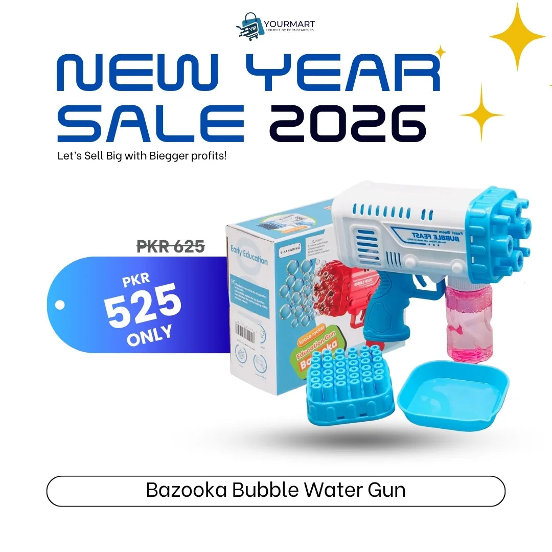 Bazooka Bubble Water Gun | Rechargeable Bubble Blaster Toy for Kids | Outdoor Fun
