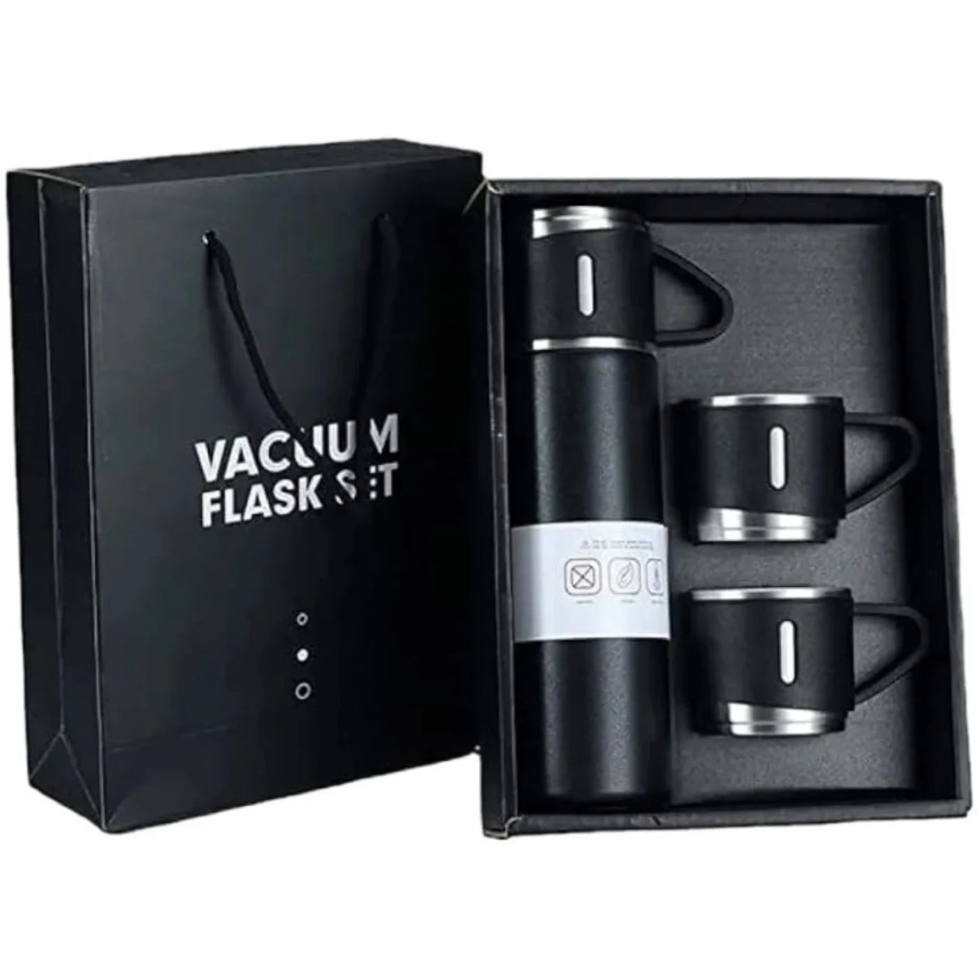 3 Cup 5ML Double-Layer Stainless Steel Vacuum Flask Set | Hot & Cold | Travel Thermos