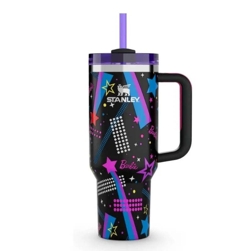Black Stylish Stanley Barbie Tumbler H2. Tumbler 1.18L Limited Edition Double Wall Vacuum Insulated