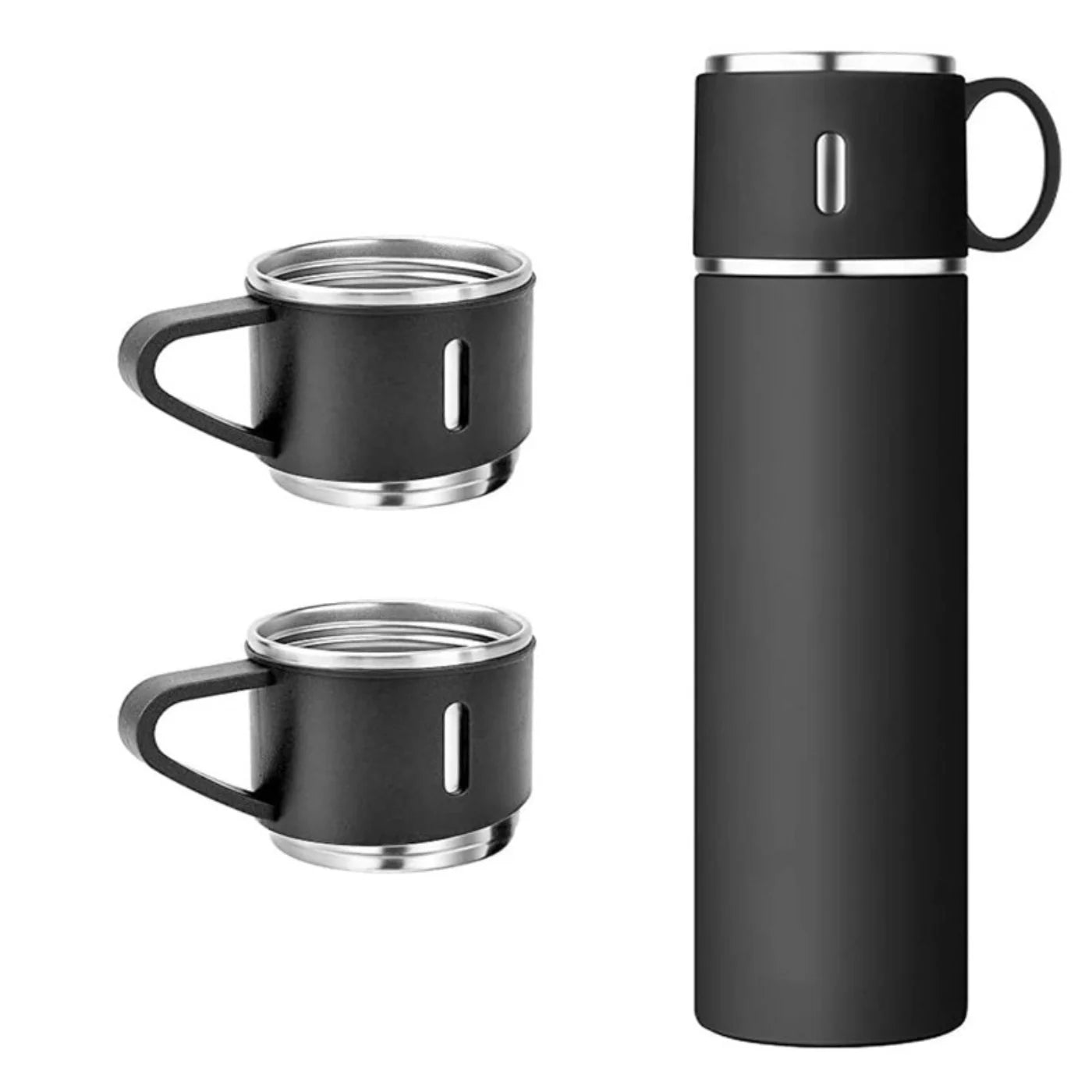 3 Cup 5ML Double-Layer Stainless Steel Vacuum Flask Set | Hot & Cold | Travel Thermos