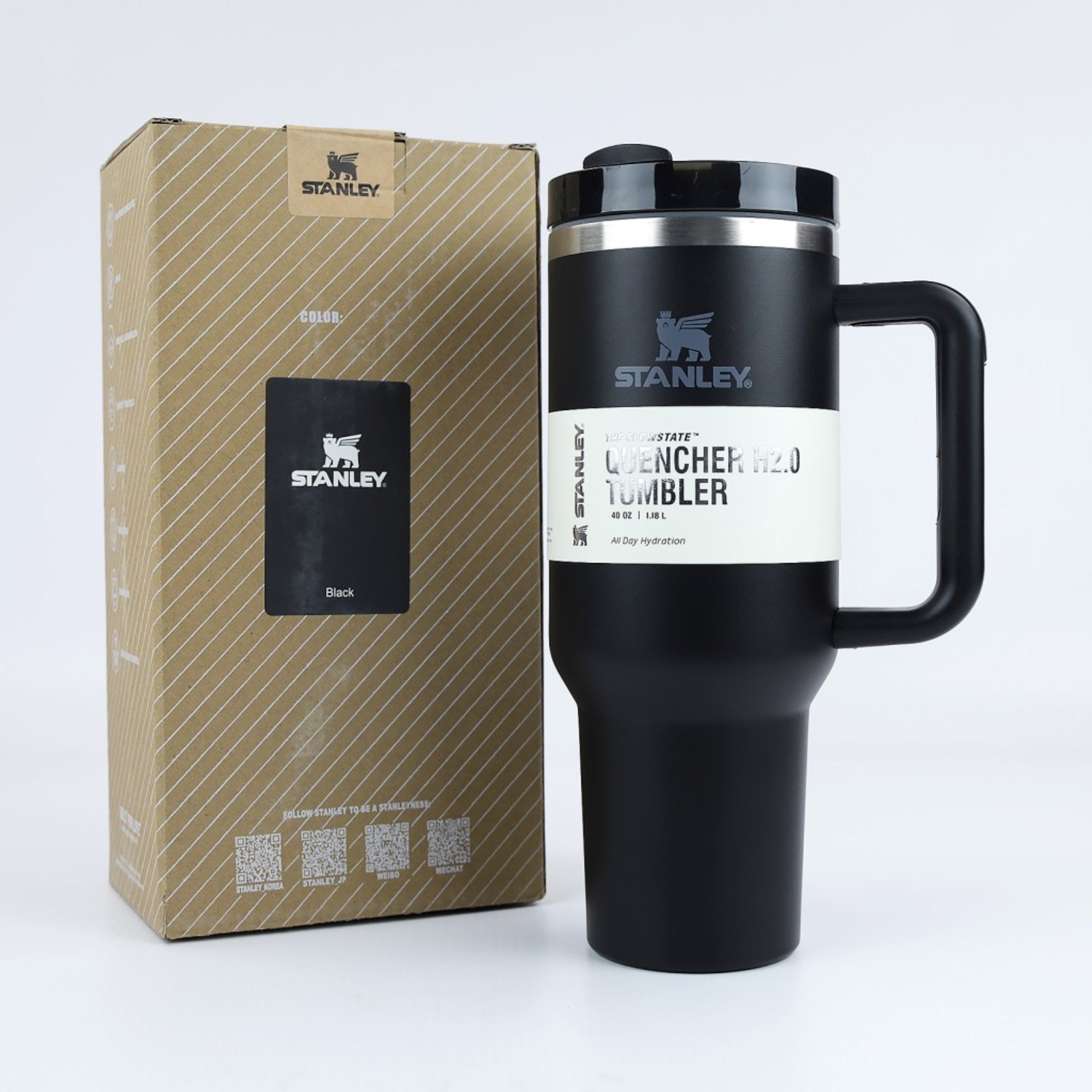 Black Stanley 4 Oz Stainless Steel Tumbler | Leak-Proof Vacuum Insulated Travel Mug | Hot & Cold