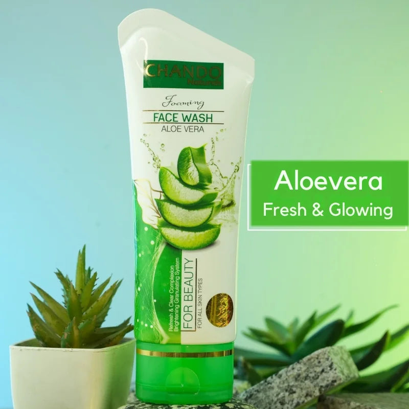 Face Wash | Chando Naturals Aloe Vera Beauty Face Wash 1ml Gentle Hydrating Cleanser for Sensitive Skin