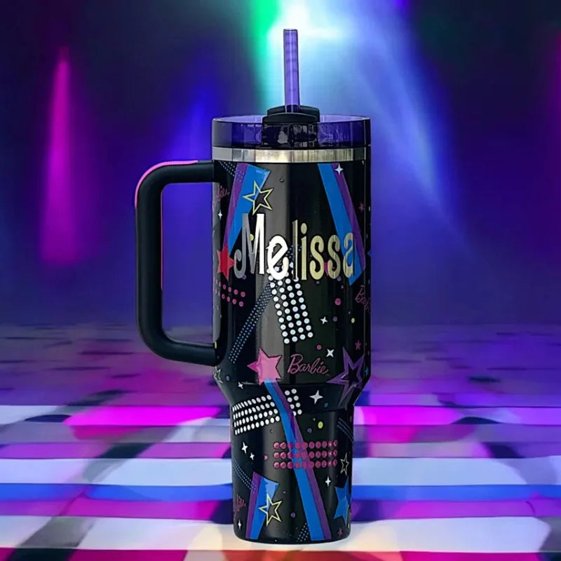 Black Stylish Stanley Barbie Tumbler H2. Tumbler 1.18L Limited Edition Double Wall Vacuum Insulated
