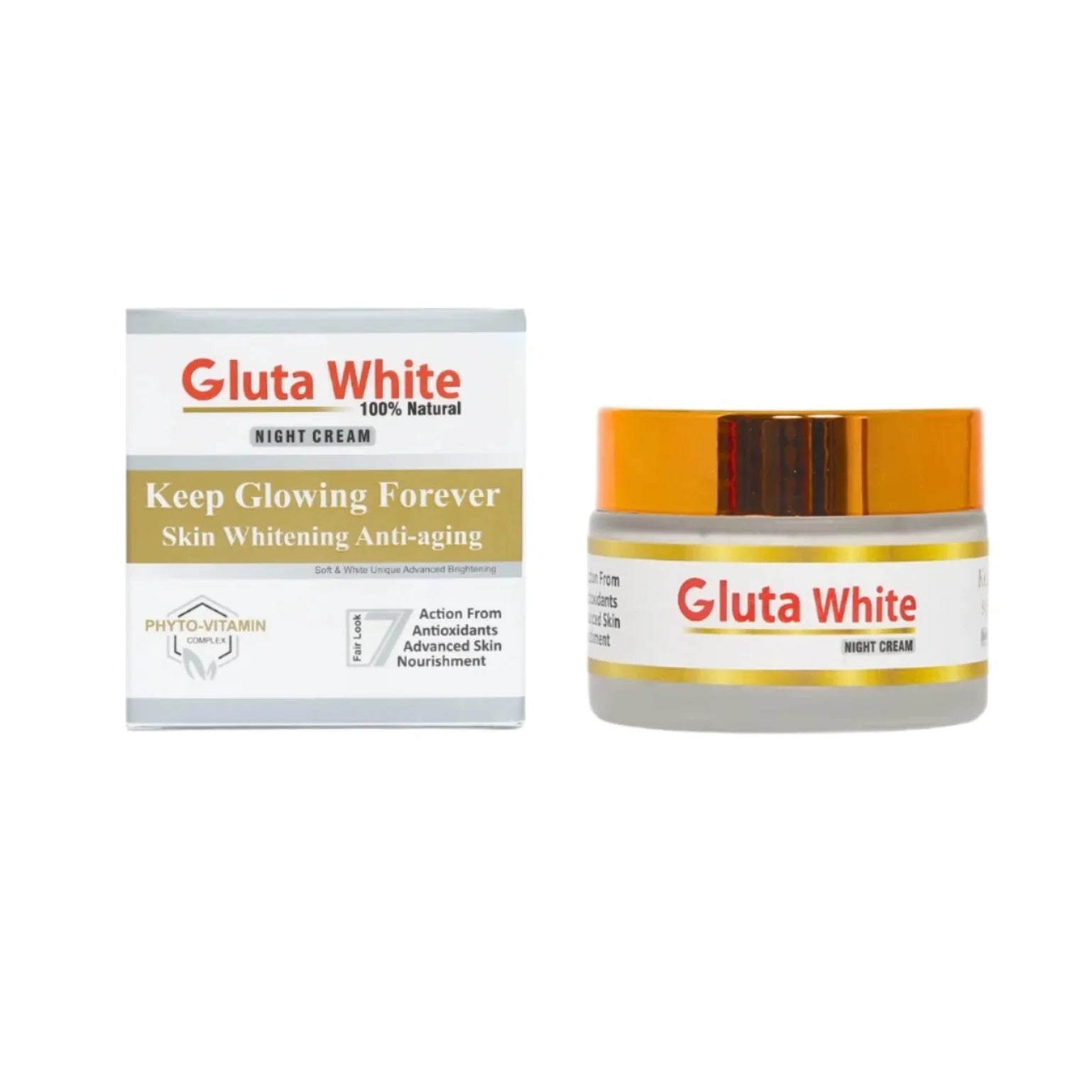 Gluta White Day & Night Cream | Whitening Anti-Aging Hydrating 5g Face Care