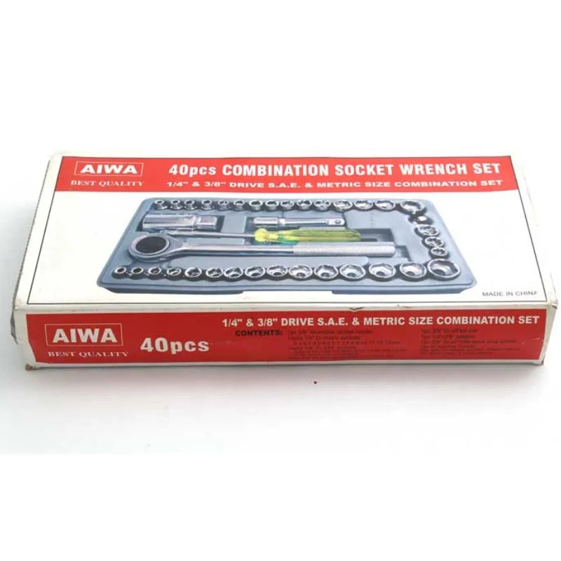 4pcs Aiwa Socket Wrench Tool Kit | Durable Stainless Steel Multi-Purpose Repair Set