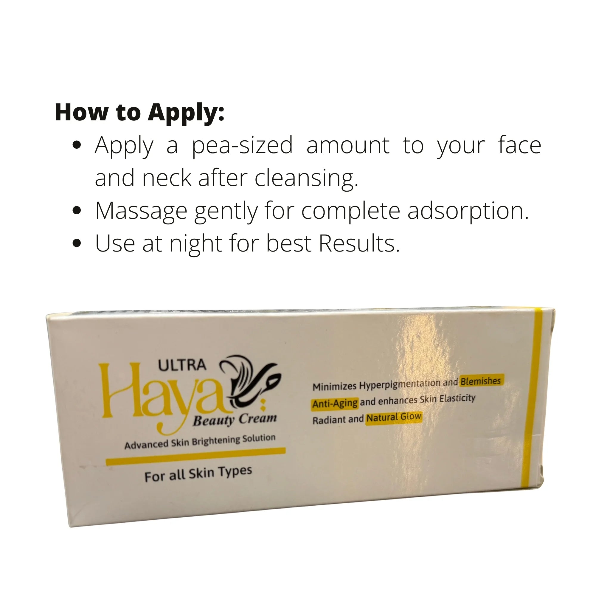 Haya Ultra Beauty Cream | Advanced Skin Brightening Solution for All Skin Types 3gm