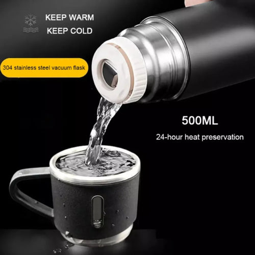 3 Cup 5ML Double-Layer Stainless Steel Vacuum Flask Set | Hot & Cold | Travel Thermos