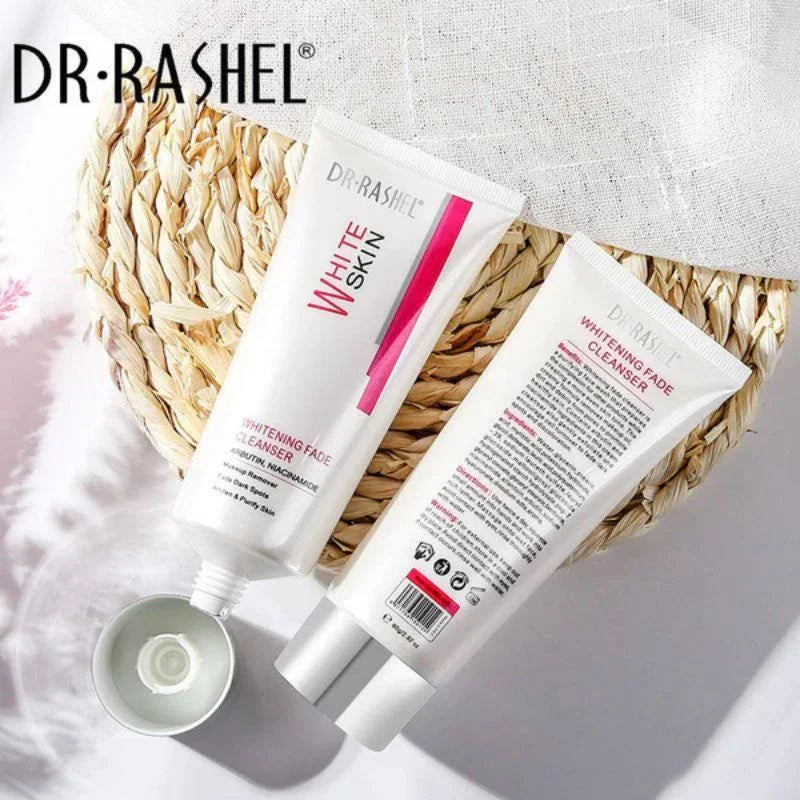 Dr. Rashel Whitening Fade Cleanser | Makeup Remover & Dark Spot Fading Face Wash with Arbutin & Niacinamide (8g) | Imported