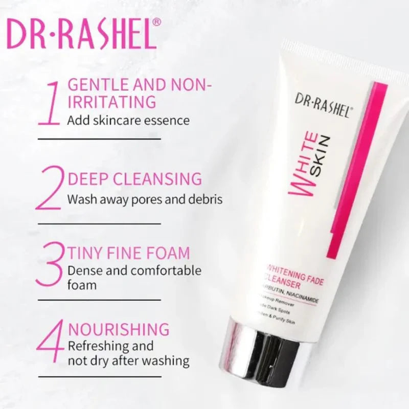 Dr. Rashel Whitening Fade Cleanser | Makeup Remover & Dark Spot Fading Face Wash with Arbutin & Niacinamide (8g) | Imported