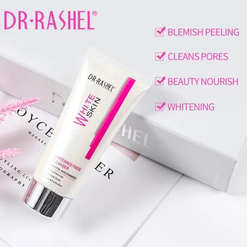 Dr. Rashel Whitening Fade Cleanser | Makeup Remover & Dark Spot Fading Face Wash with Arbutin & Niacinamide (8g) | Imported